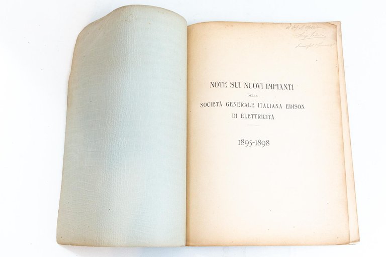 Note sui Nuovi Impianti della Società Generale Italiana Edison di …