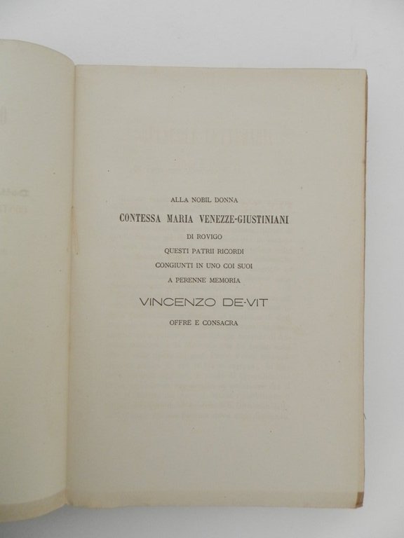 Opuscoli letterarii editi e inediti del Dott. Vincenzo De Vit. …