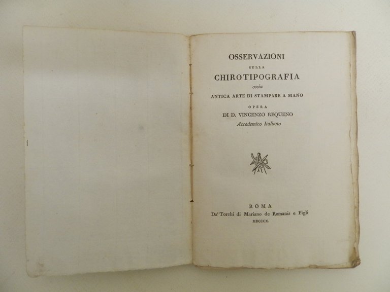 Osservazioni sulla chirotipografia ossia antica arte di stampare a mano | Immagine Gallery 1