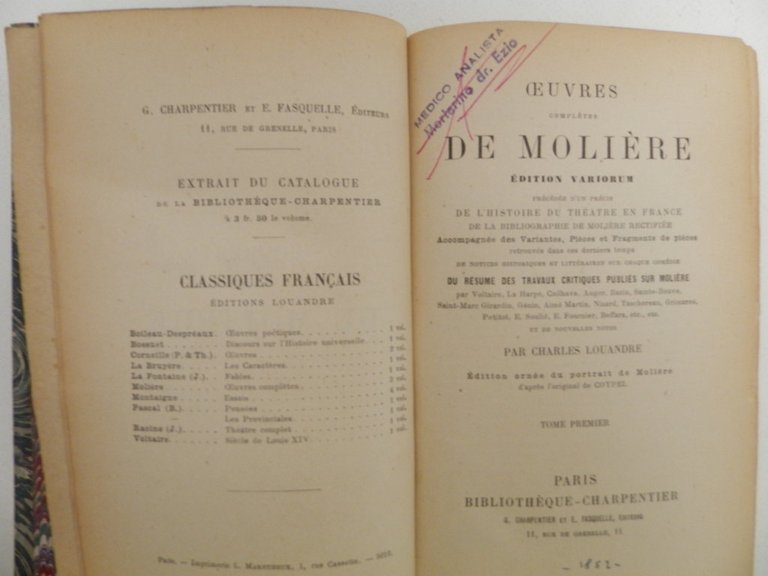 Ouvres complètes, èdition variorum.