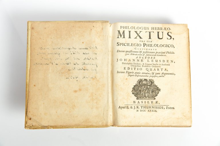 Philologus hebraeo mixtus, una cum spicilegio philologico, continente decem quaestionum …