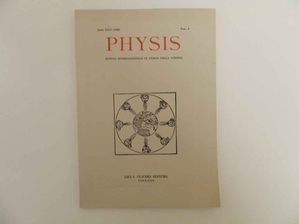 Physis. Rivista internazionale di storia della scienza. Anno 1984, fascicolo …