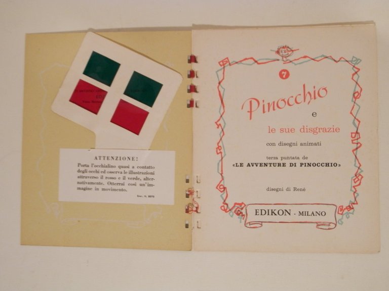Pinocchio e le sue disgrazie con disegni animati. Terza puntata.