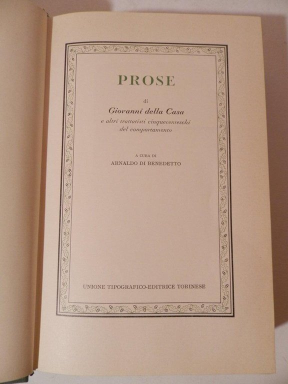 Prose di Giovanni della Casa e altri trattatisti cinquecenteschi del …