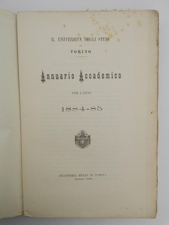 R. Università degli Studi di Torino. Annuario Accademico per l'anno …