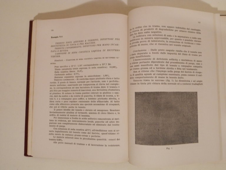 Ricerche sui difetti dei tessili : manufatti di cotone