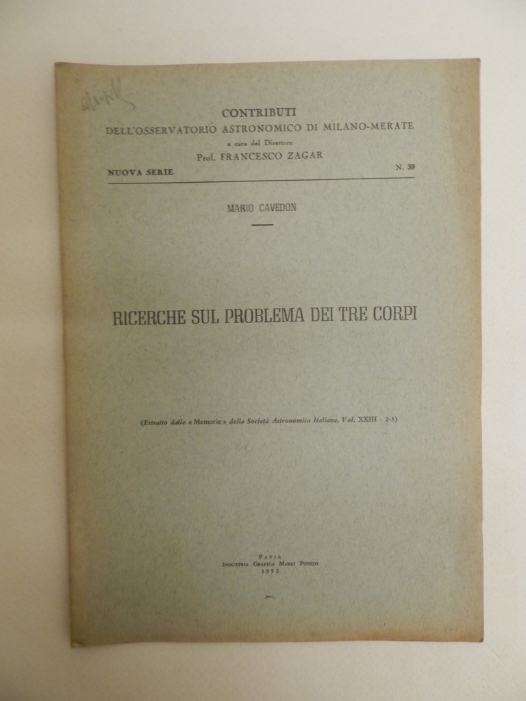 Ricerche sul problema dei tre corpi