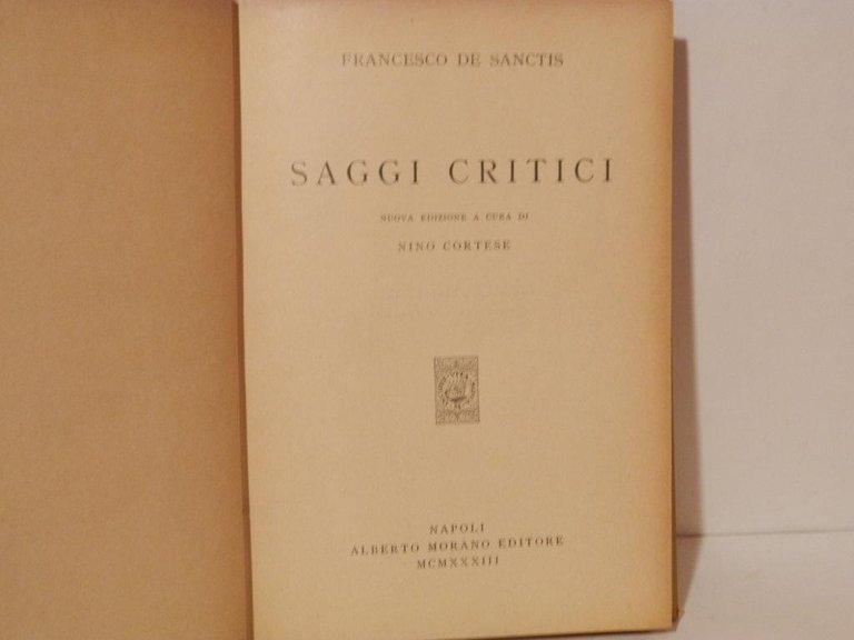 Saggi critici. Nuova edizione