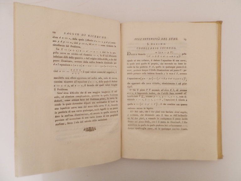 Saggio di ricerche sull'intensità del lume di Vittorio Fossombroni Aretino