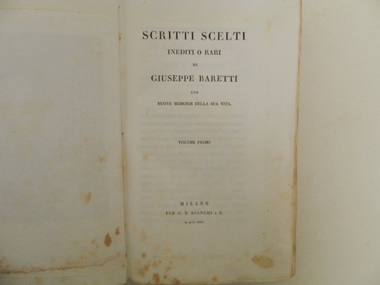 Scritti scelti inediti o rari di Giuseppe Baretti con nuove …