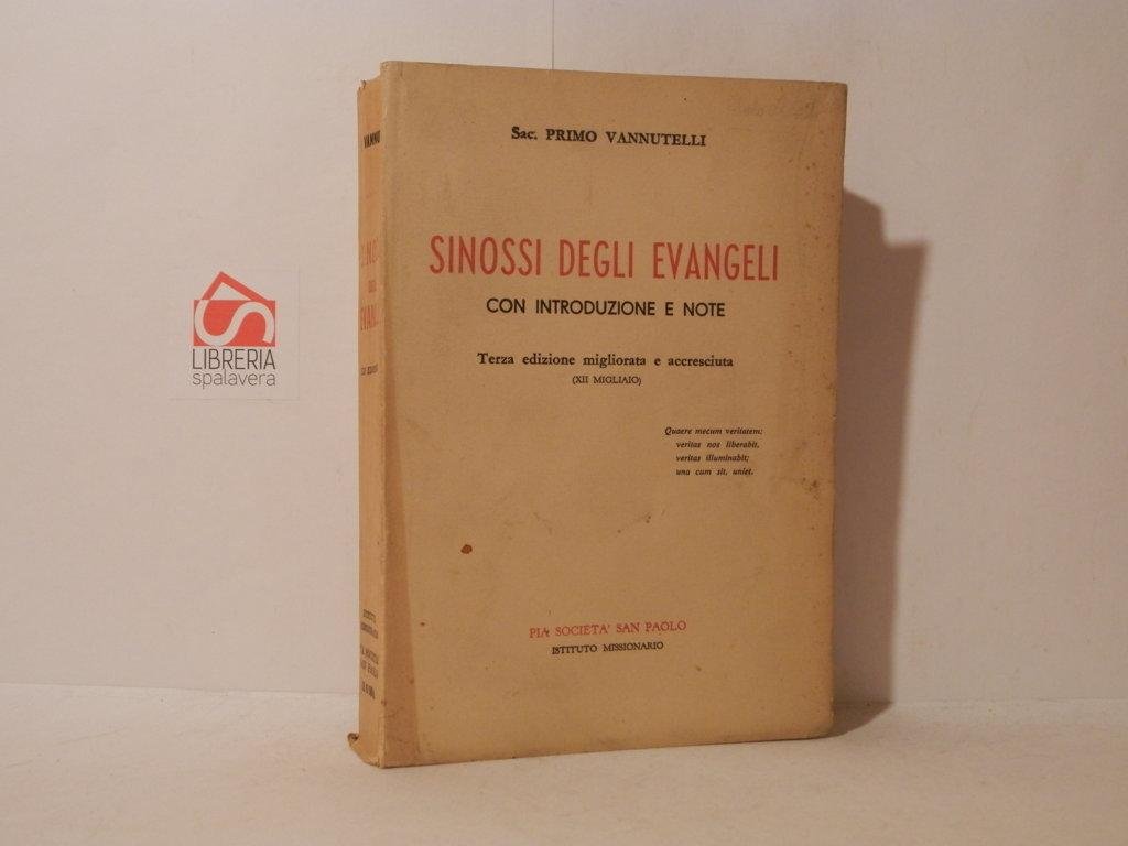 Sinossi degli evangeli con introduzione e note