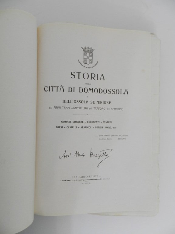 Storia della città di Domodossola e dell'Ossola Superiore