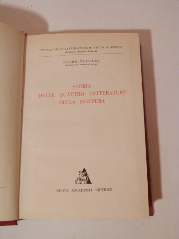 Storia delle quattro letterature della Svizzera