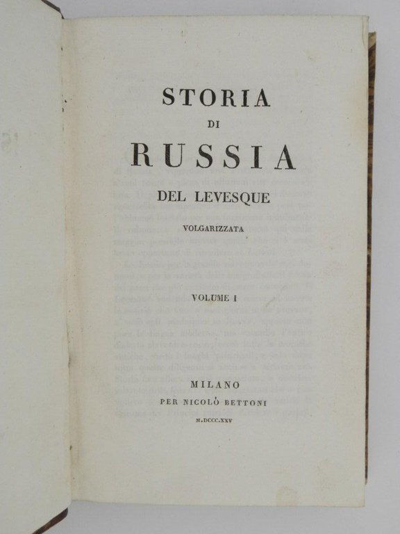 Storia di Russia del Levesque volgarizzata