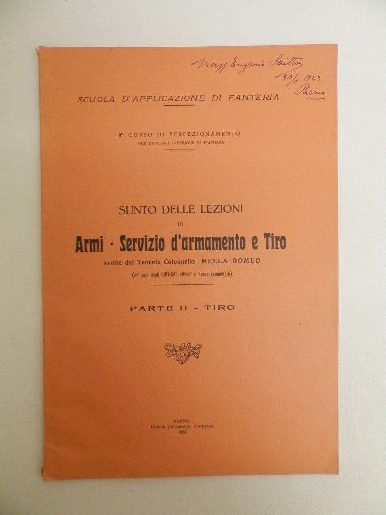 Sunto delle lezioni di armi - Servizio d'armamento e tiro …