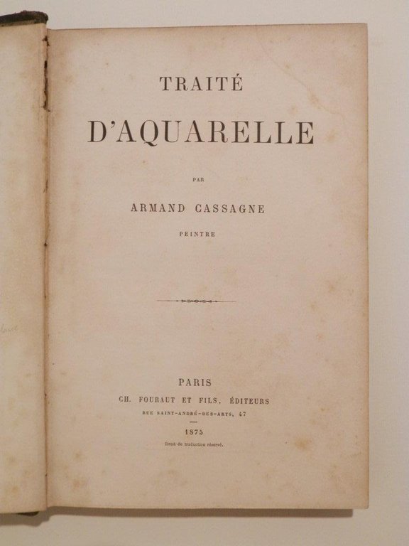 Traité d'aquarelle
