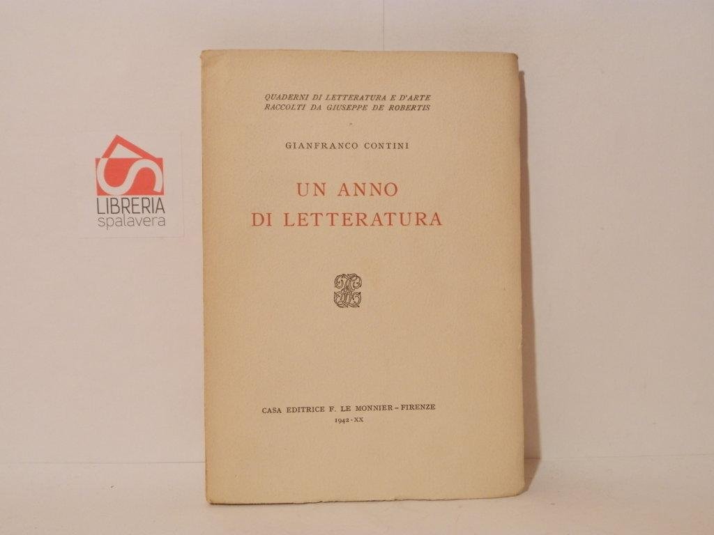 Un anno di letteratura