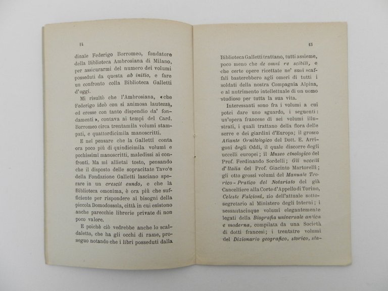 Un zinzino di cronistoria della biblioteca Galletti