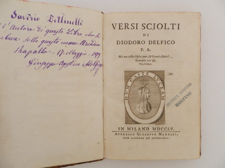 Versi sciolti di Diodoro Delfico P.A