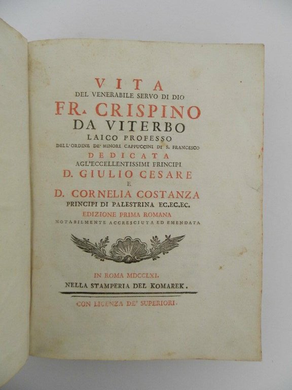 Vita del venerabile servo di Dio fr. Crispino da Viterbo, …