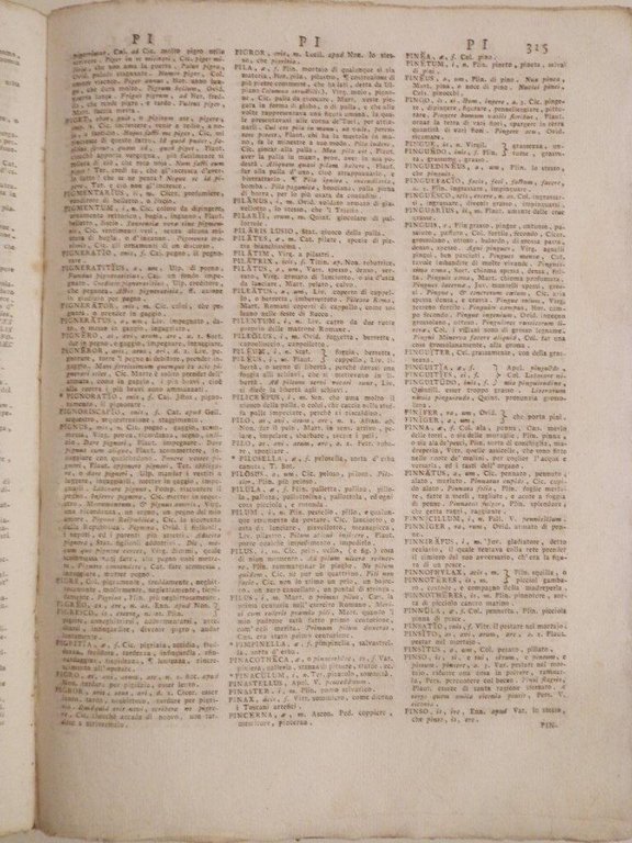 Vocabolario italiano e latino per uso degli studiosi di belle …