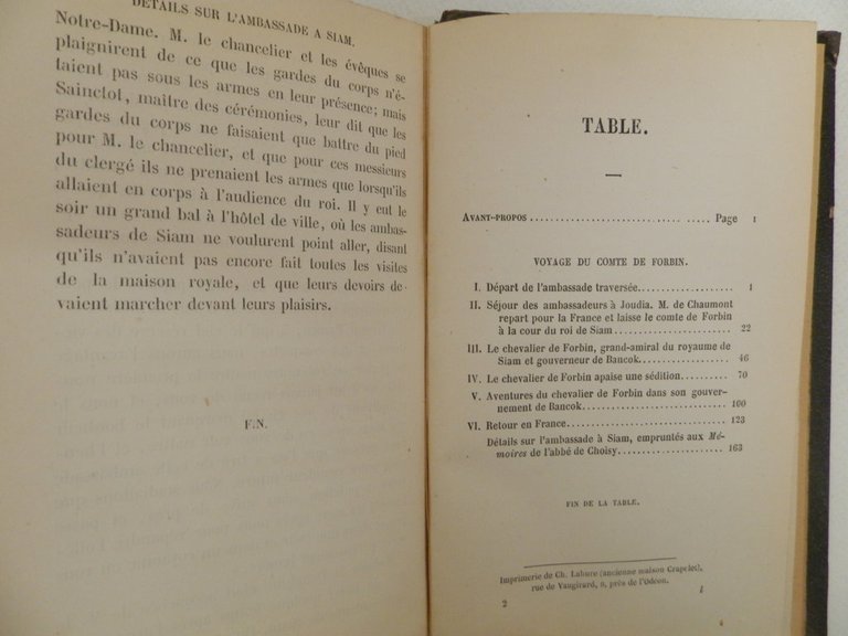 Voyage du comte de Forbin a Siam. Suivi de quelques …