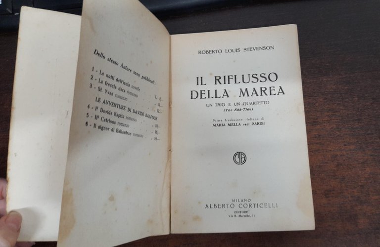 Il Riflusso della marea. Un trio e un quartetto. ( …