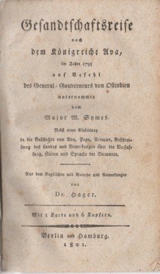 Gesandschaftsreise nach dem Königreich Ava, im Jahre 1795 auf Befehl …