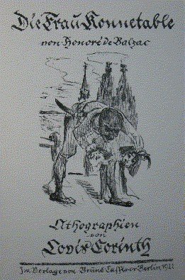 Die Frau Konnetable. Mit 15 OLithographien von Lovis Corinth.