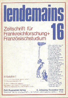 lendemains 16. Zeitschrift für Frankreichforschung + Französischstudium.