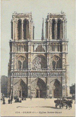 Paris, (koloriert): Église Notre-Dame