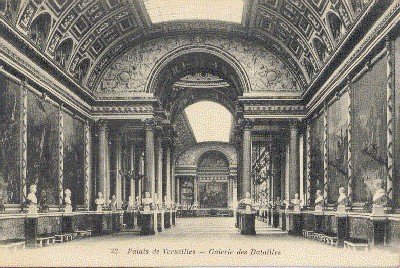 Paris, (s/w): Palais de Versailles - Galerie des Batailles.