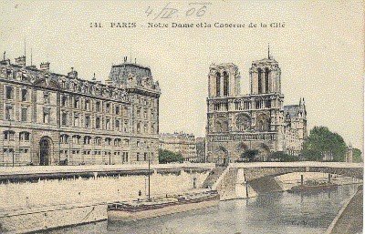 Paris, (kol): Notre Dame et la Caserne de la Cité.