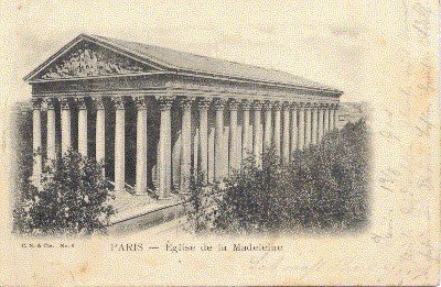 Paris, (s/w): Église de la Madeleine.