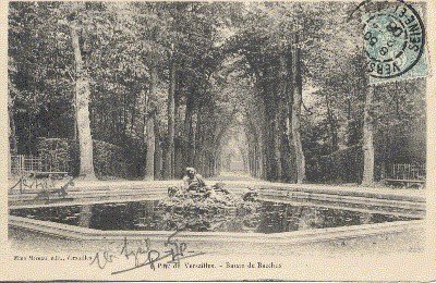 Paris, (s/w): Parc de Versailles - Bassin de Bacchus.