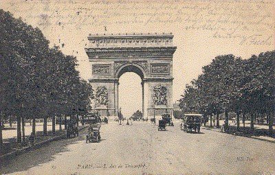 Paris, (s/w): Paris - L`arc de Triomphe.