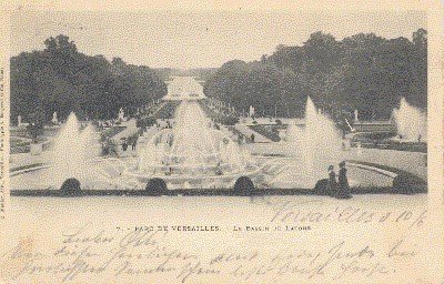 Paris, (s/w): Parc de Versailles - Le Bassin de Latone.