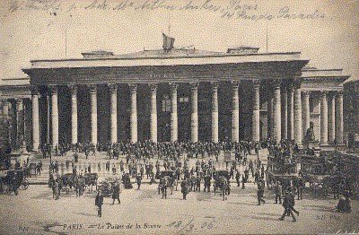 Paris, (s/w): Le Palais de la Bourse.