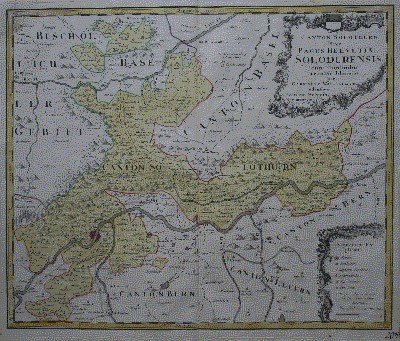 Canton Solothurn sive Pagus Helvetiae Solodurensis cum confinibus recenter delineatus, …