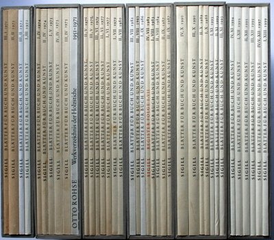 Sigill. Blätter für Buch und Kunst. Konvolut von 38 Heften: