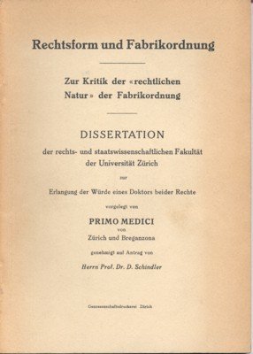 Rechtsform und Fabrikordnung. Zur kritik der "rechtlichen Natur" der Fabrikordnung. …