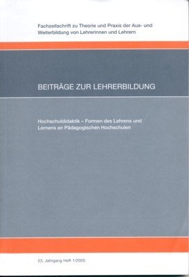 Beiträge zur Lehrerbildung- Organ der Schweizerischen Gesellschaft für Lehrerinnen- und …