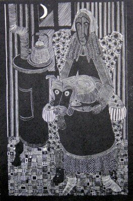 frau grau. moritat von raoul tranchirer, mit vier holzstichen von …