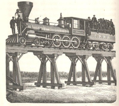 Die Santa Fe- und Südpacificbahn in Nordamerika.