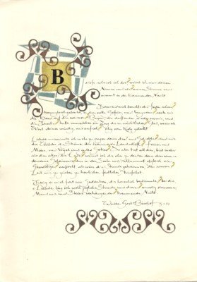 12 eigenhändige kallligraphische Abschriften von eigenen Gedichten, in der Regel …