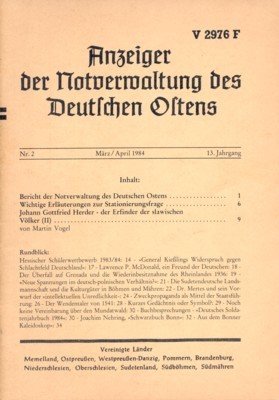 Anzeiger der Notverwaltung des Deutschen Ostens.