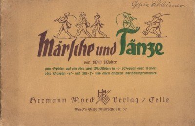 Märsche und Tänze zum spielen auf ein oder zwei Blockflöten …