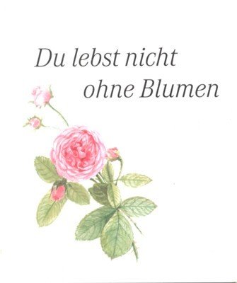 Du lebst nicht ohne Blumen. Illustrationen Erich Dürr.