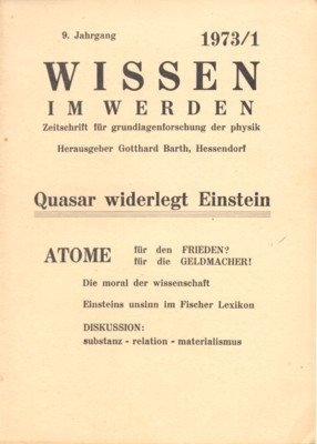 Wissen im Werden. Zeitschrift für grundlagenforschung der Physik.