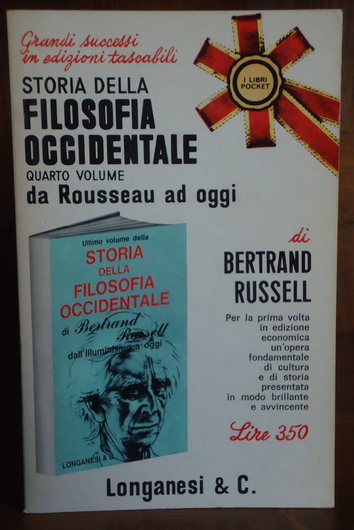 STORIA DELLA FILOSOFIA OCCIDENTALE 4 DA ROUSSEAU AD OGGI